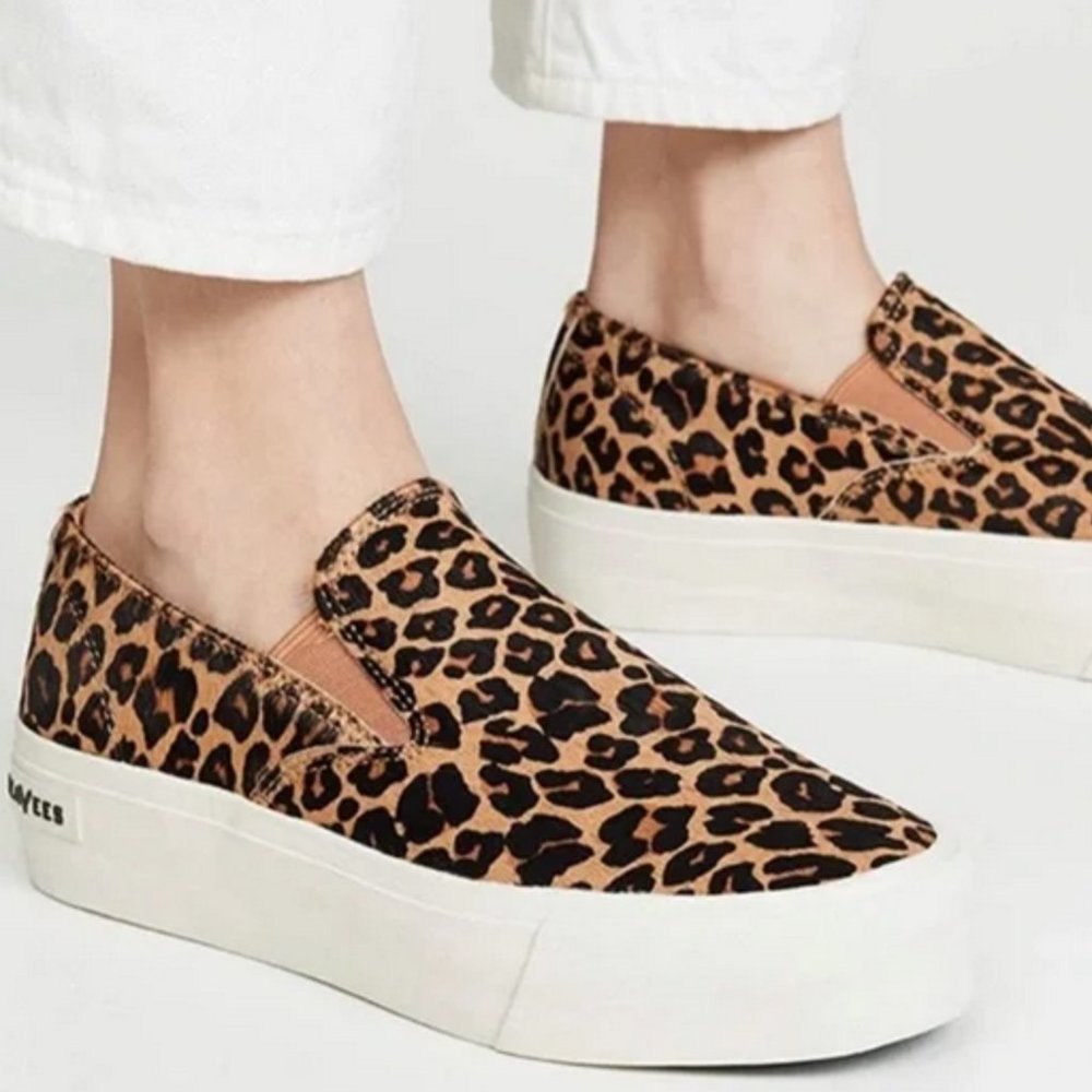 SEAVEES Haircalf Platform Sneakers Shoes - Picture 3 of 14